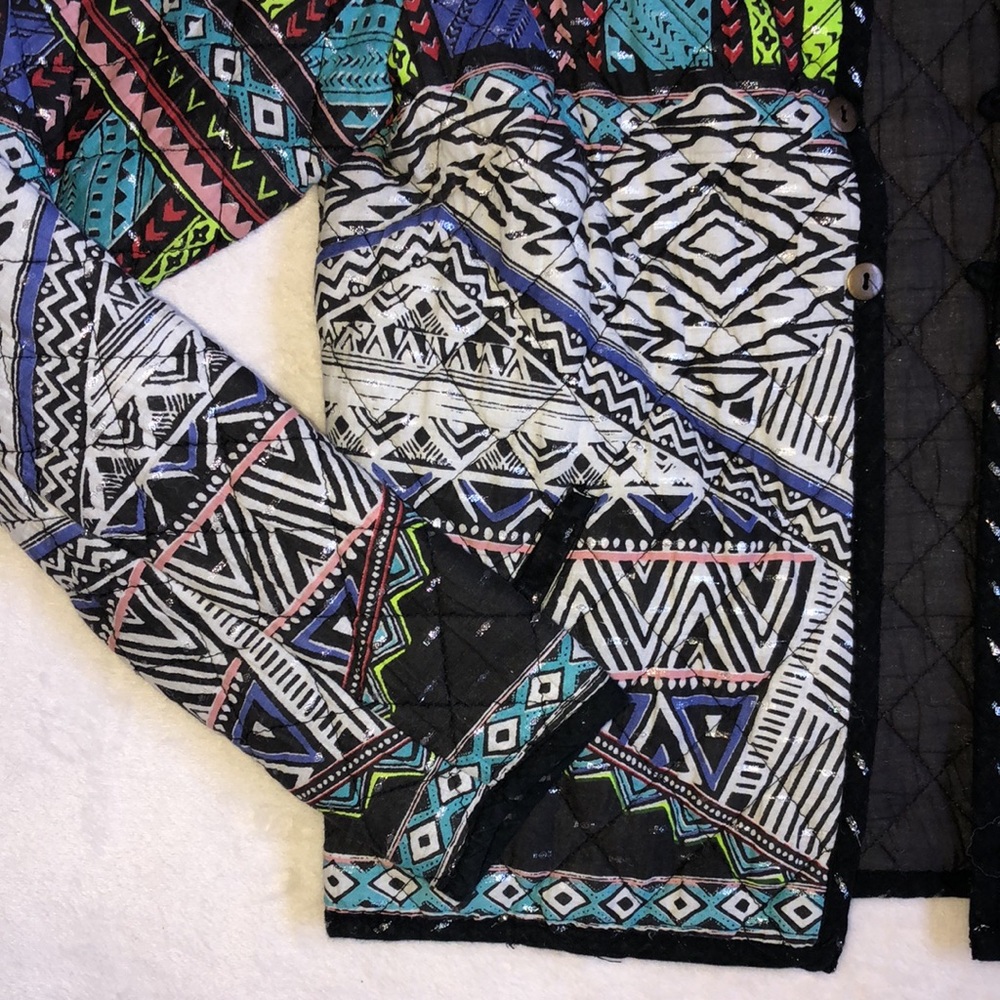 Billabong Cotton Quilt Pattern Button Lightweight… - image 2